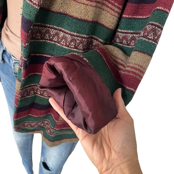 Vintage Southwestern stripe cotton blend blazer single breasted M - Picture 10 of 14